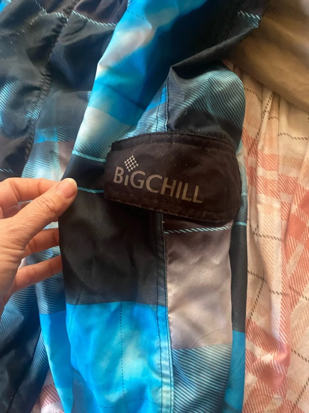 Big Chill Blue and Black Plaid Swim Trunks‎